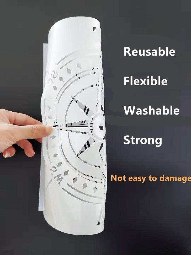 OBUY Compass Stencil for Painting on Wood, Walls, Fabric, Airbrush, More | Reusable 11.8 x 11.8 inch Mylar Template - Image 5